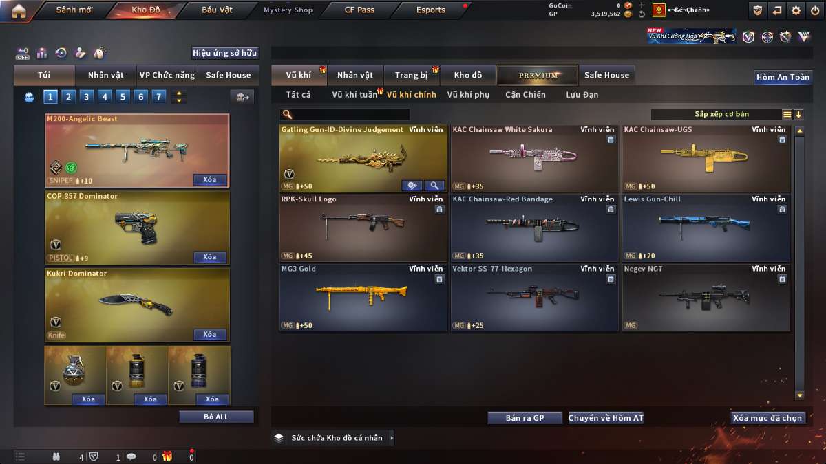 shop acc cf uy tin gia re